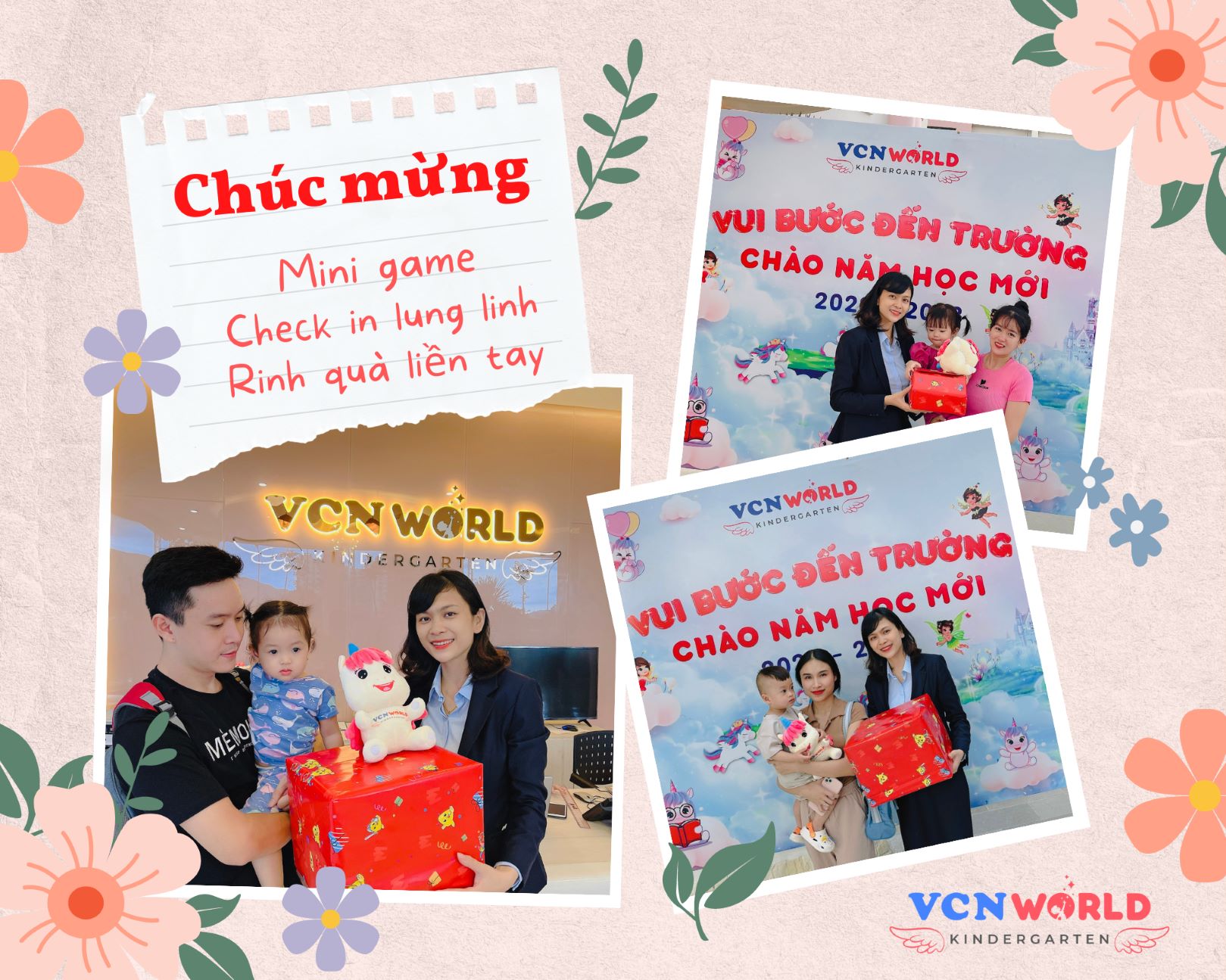 truong mam non vcn world ket qua mini game